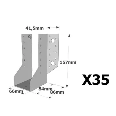 Sabots à ailes extérieures, gamme SAE CLASSIQUE (épaisseur 2mm, profondeur 84mm) - Réf. SAE380/66/2_35