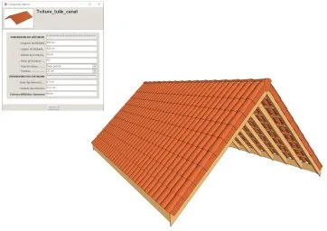 Toiture en tuile canal