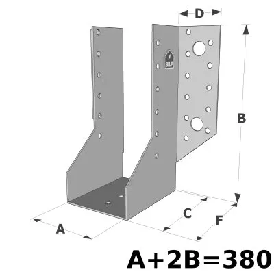 Sabot à ailes extérieures - Inox A4 - Réf. SAEX380/1.5X