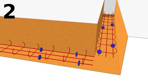 Ferraillage&nbsp;: semelle SL35