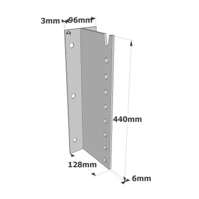 Etrier à âme intérieure à fixer sur SUPPORT BOIS OU sur SUPPORT RIGIDE (BETON ou ACIER) - Idéal pour les assemblages de pannes déversées - Réf. BTC440-B