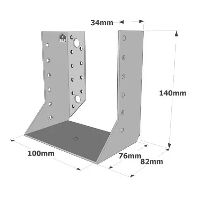 Sabots à ailes intérieures, gamme SAI CLASSIQUE (épaisseur 2mm) - Réf. SAI380/100/2