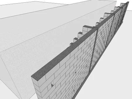 Mur de soutènement avec blocs à bancher