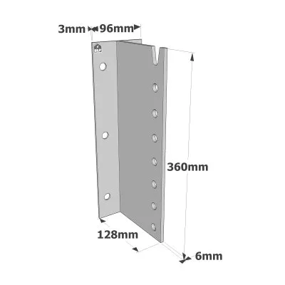 Etrier à âme intérieure à fixer sur SUPPORT BOIS OU sur SUPPORT RIGIDE (BETON ou ACIER) - Idéal pour les assemblages de pannes déversées - Réf. BTC360-B