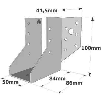 Sabots à ailes extérieures, gamme SAE CLASSIQUE (épaisseur 2mm, profondeur 84mm) - Réf. SAE250/50/2