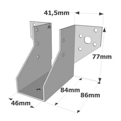Sabots à ailes extérieures, gamme SAE CLASSIQUE (épaisseur 2mm, profondeur 84mm) - Réf. SAE200/46/2_6