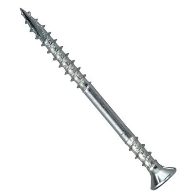 HECO-UNIX-plus, tête fraisée à poches de fraisage, T-Drive, filet total, zingué blanc, A2K, revêtement lubrifié - Réf. 46211