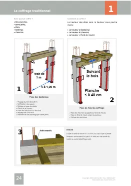 Extrait de la rubrique coffrage traditionnel