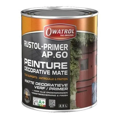 RUSTOL-PRIMER AP.60 : Primaire et finition antirouille mat - Réf. 772