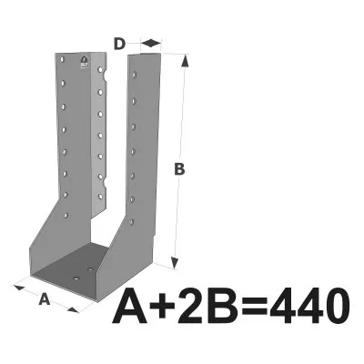 Sabot à ailes intérieures - Inox A4 - Réf. SAIX440/1.5X