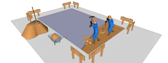 Début de l’excavation