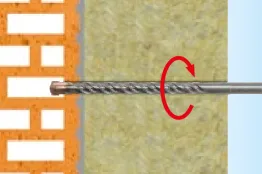 Percez l’isolant et le substrat