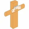 Equerre plate pour bois ronds - à fixer sur des poteaux en bois carrés - 195x70x29mm - Réf. RFCP80_30