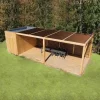 Poolhouse équipé de mécanismes SUNDIY 20 mm et lames en aluminium coloris RAL 8011