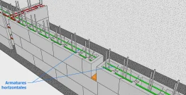 Vue en détail de la réalisation des évacuations d’eau