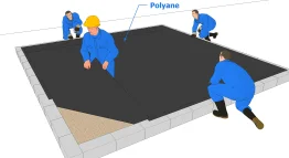 Pose de la membrane d’étanchéité