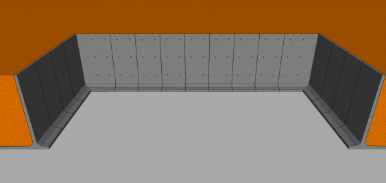 Exemple de mur en blocs préfabriqués